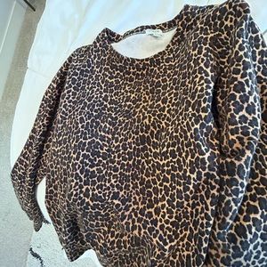 Jcrew leopard sweatshirt